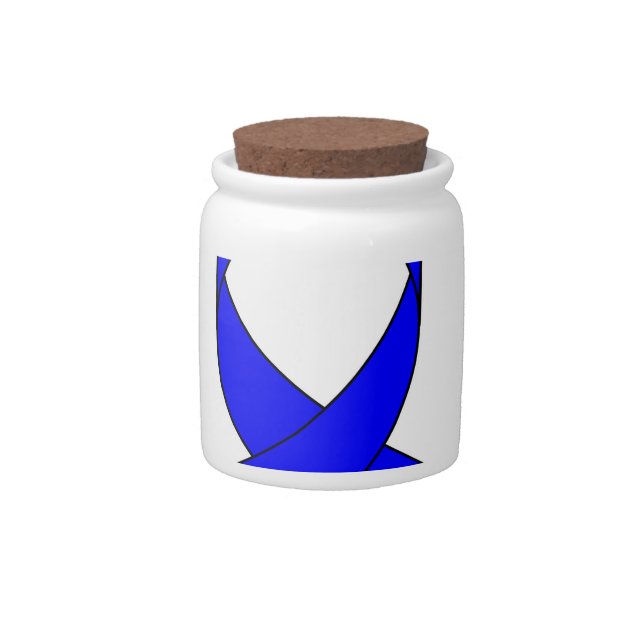 Blue Ribbon Drawing Candy Jar (Front)