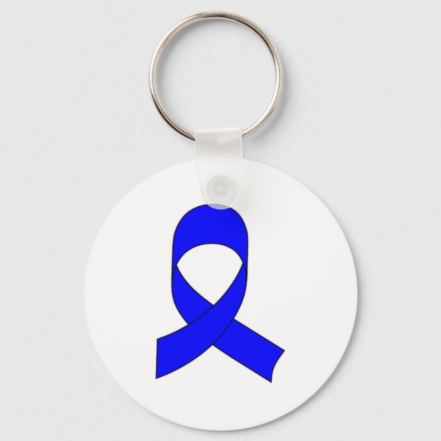 Blue Ribbon Drawing Keychain (Front)