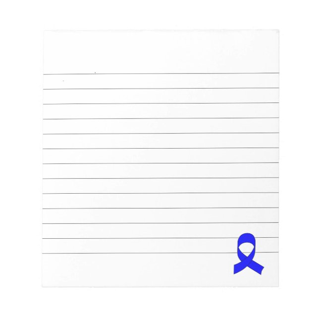 Blue Ribbon Drawing Lined Notepad (Front)