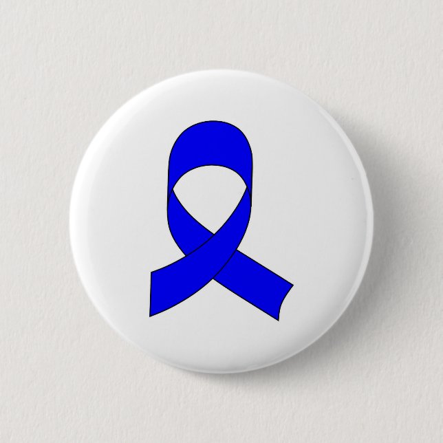 Blue Ribbon Drawing Pinback Button (Front)