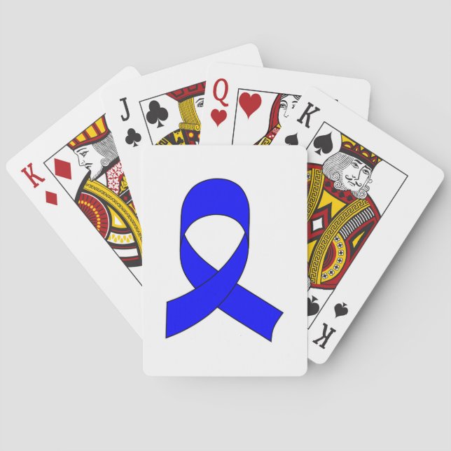 Blue Ribbon Drawing Poker Cards (Back)