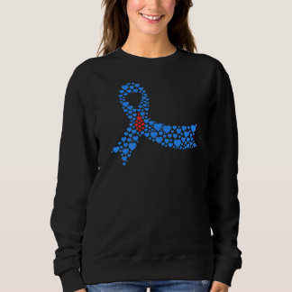 Blue Ribbon Fight Raise Diabetes Awareness Month Sweatshirt