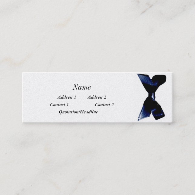 blue ribbon mini business card (Front)