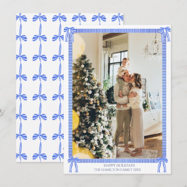 Blue Ribbon Photo Grandmillennial Holiday (Front/Back)