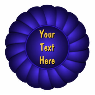 Blue Ribbon Rosette to Personalize Cutout
