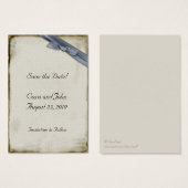 Blue Ribbon Save the Date (Front & Back)