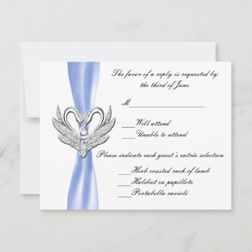 Blue Ribbon Silver Swans Response Card
