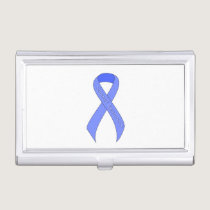 Blue Ribbon Support Awareness Business Card Case