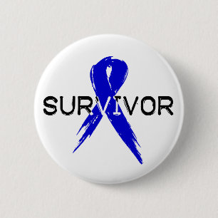 Blue Ribbon -Survivor Button