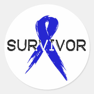 Blue Ribbon -Survivor Classic Round Sticker
