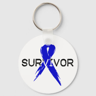 Blue Ribbon -Survivor Keychain