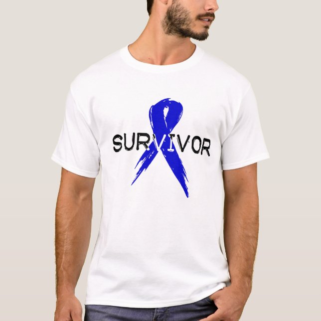Blue Ribbon -Survivor T-Shirt (Front)