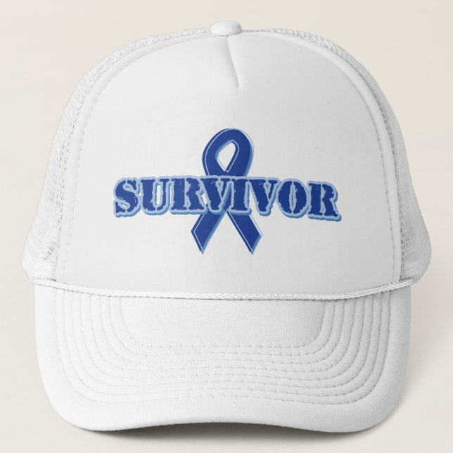 Blue Ribbon - Survivor Trucker Hat (Front)