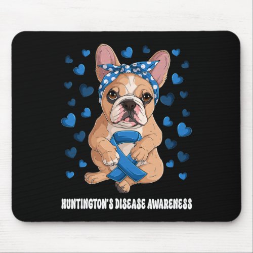 Blue Ribbon Survivor Warrior Huntingtons Disease  Mouse Pad