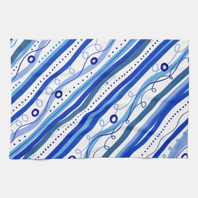 Blue Ribbon Tea Towel (Horizontal)