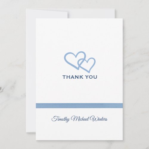 Blue Ribbon Thank You Card