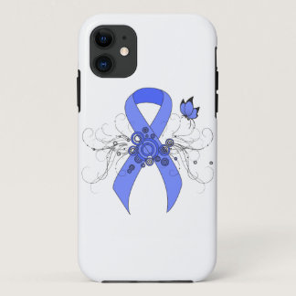 Blue Ribbon with Butterfly iPhone 11 Case