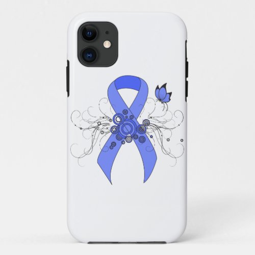 Blue Ribbon with Butterfly iPhone 11 Case