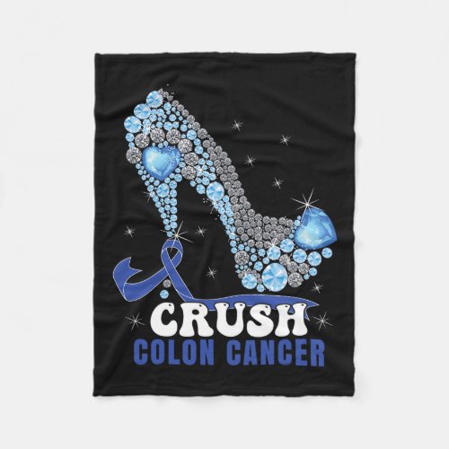 Blue Ribbon Women Colonscopy Colorectal Colon Canc Fleece Blanket