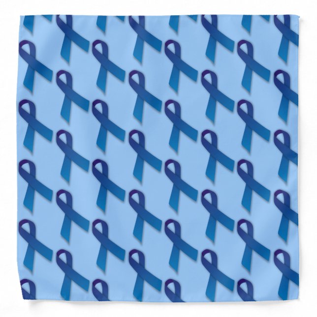 Blue Ribbons Pattern Bandana (Front)