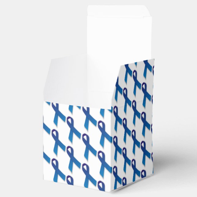 Blue Ribbons Pattern Favor Boxes (Opened)
