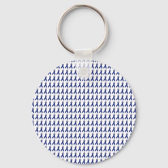 Blue Ribbons Pattern Keychain (Front)