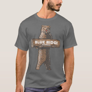 Blue Ridge Georgia GA Growling Bear Vacation Souve T-Shirt