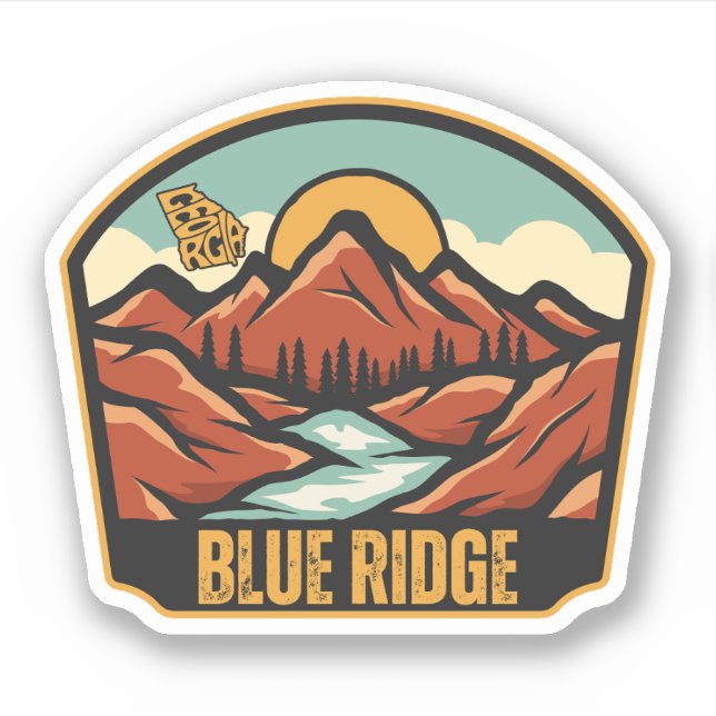 Blue Ridge, Georgia Sticker (Front)