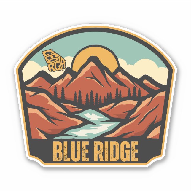 Blue Ridge, Georgia Sticker (Front)
