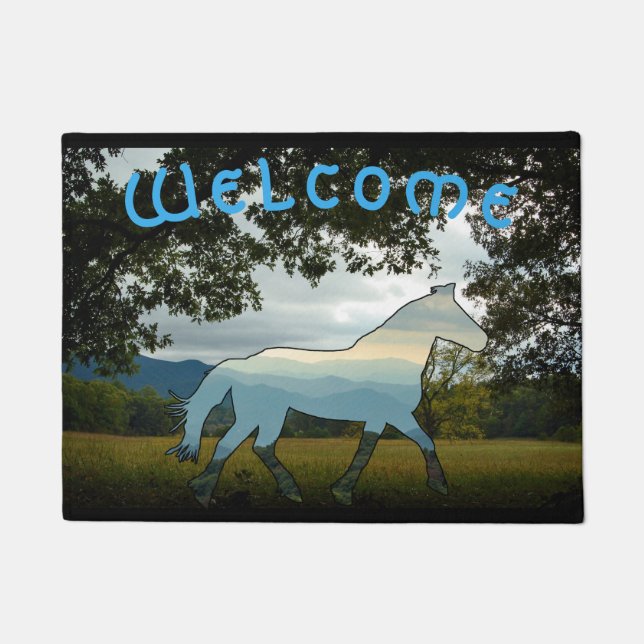 Blue Ridge Horse Cades Cove Doormat (Front)