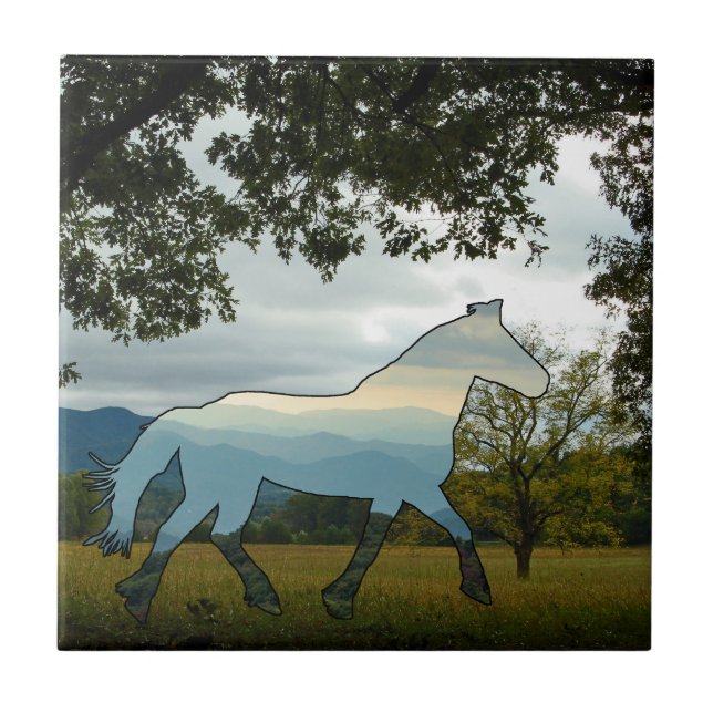 Blue Ridge Horse Ceramic Tile (Front)