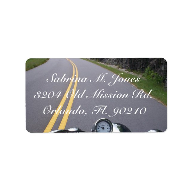 Blue Ridge Motorcycle Ride Label (Front)