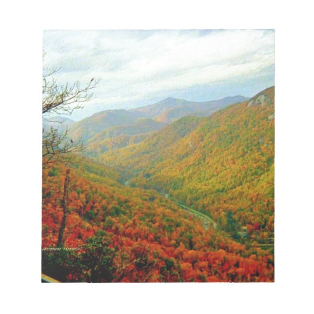Blue Ridge Mountain Range of North Carolina Notepad (Front)