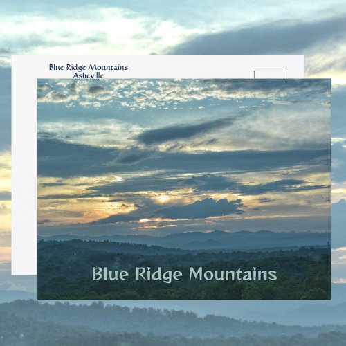 Blue Ridge Mountains Asheville North Carolina Postcard