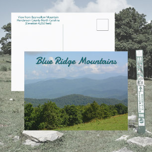 Blue Ridge Mountains - Bearwallow Mountain NC Postcard