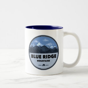 Blue Ridge Mountains Camping Two-Tone Coffee Mug