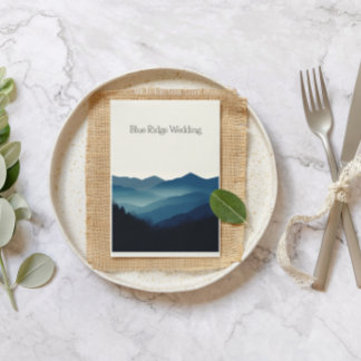 Blue Ridge Mountains, customizable Invitation