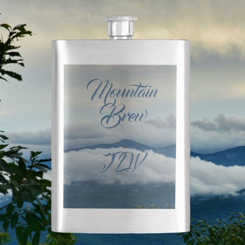 Blue Ridge Mountains Customizable Mountain Brew Flask