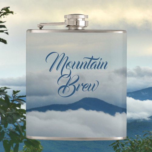 Blue Ridge Mountains Customizable Mountain Brew Flask