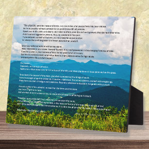 Blue Ridge Mountains Desiderata Plaque