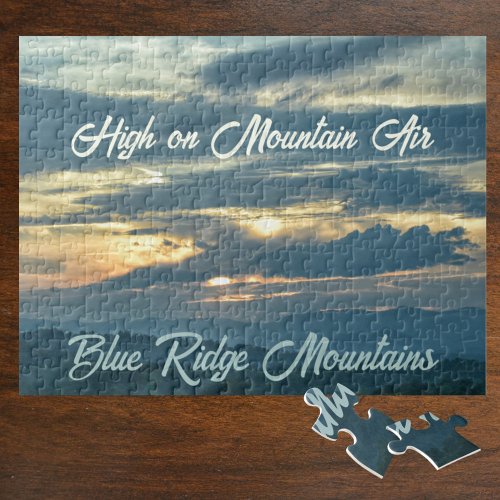Blue Ridge Mountains High on Mountain Air Photo Jigsaw Puzzle