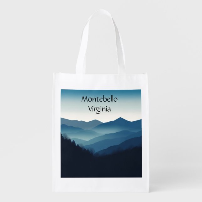 Blue Ridge Mountains, Montebello customizable Grocery Bag (Front)