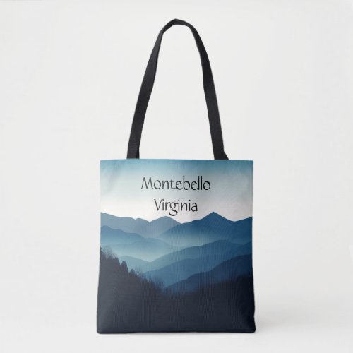 Blue Ridge Mountains Montebello customizable Tote Bag