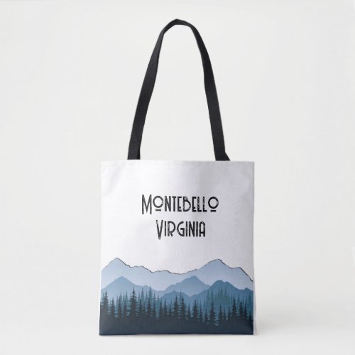 Blue Ridge Mountains Montebello customizable Tote Bag