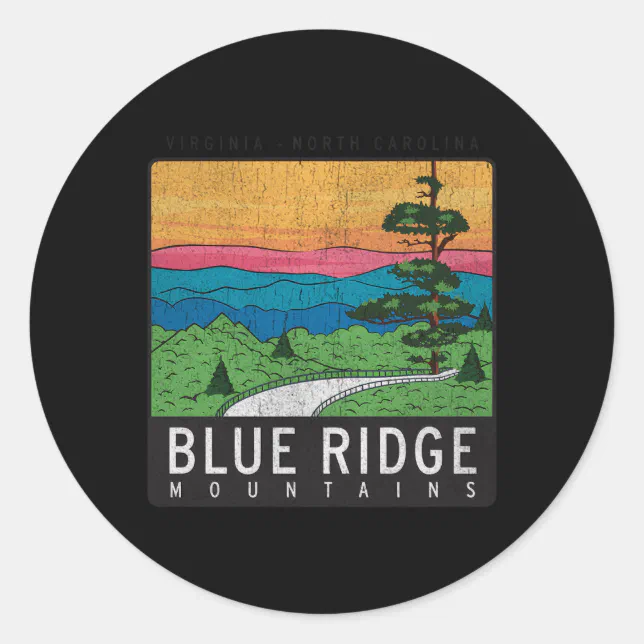 Blue Ridge Mountains National Park Classic Round Sticker | Zazzle