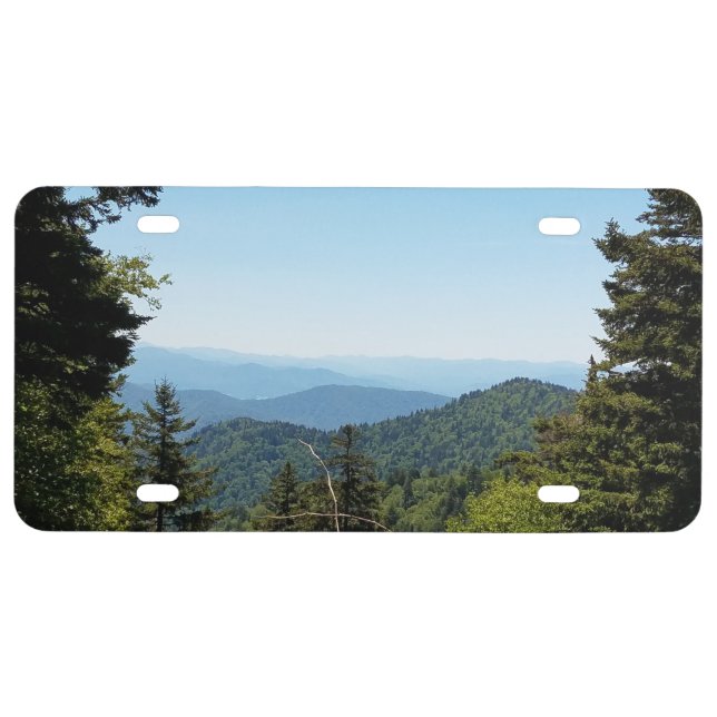 Blue Ridge Mountains near Cherokee, North Carolina License Plate (Front)