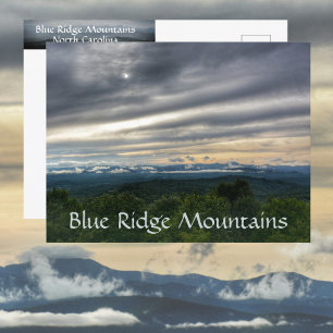 Blue Ridge Mountains North Carolina Dramatic Sky Postcard