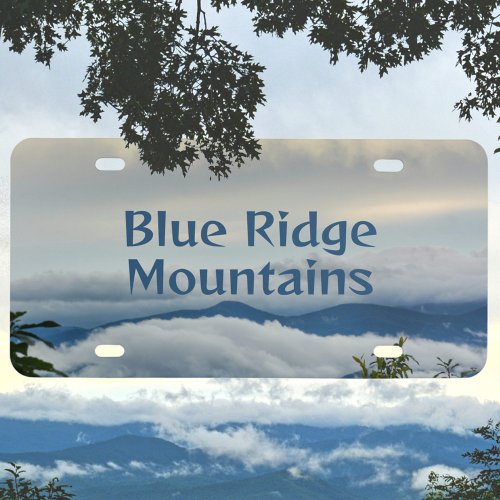 Blue Ridge Mountains North Carolina Photographic License Plate