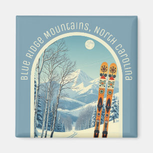 Blue Ridge Mountains North Carolina ski Magnet