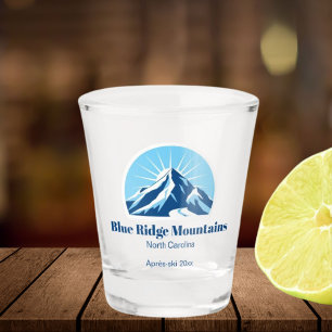 Blue Ridge Mountains North Carolina ski vacation   Shot Glass